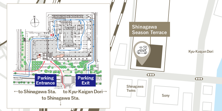 [map] Shinagawa Season Terrace Parking lot